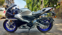 Silver Yamaha R15M Monster Energy MotoGP Edition