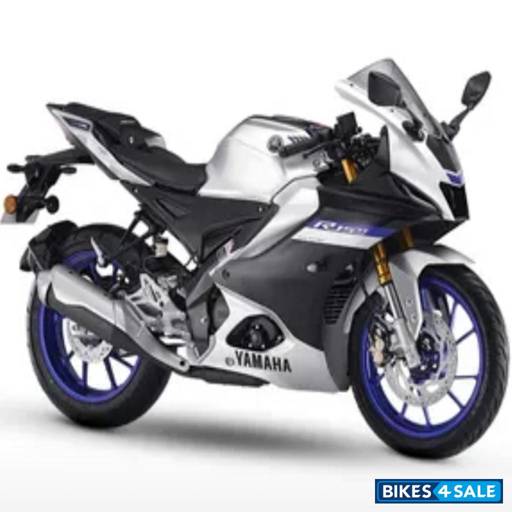 Silver Yamaha R15M Monster Energy MotoGP Edition