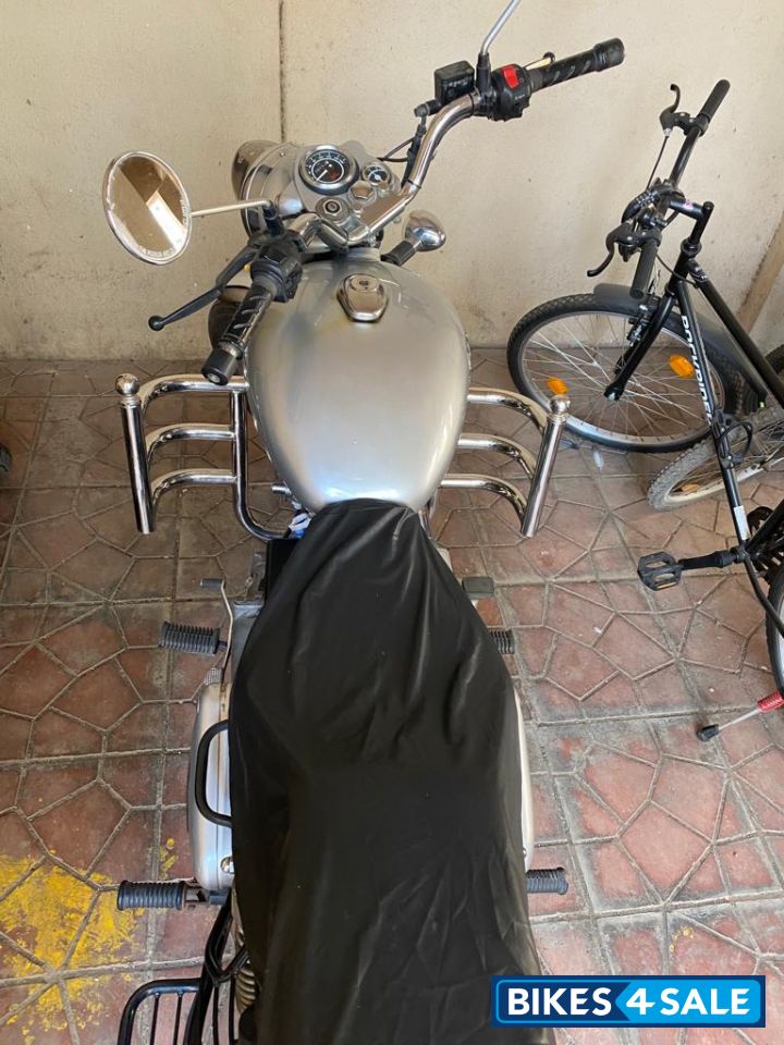 Silver Royal Enfield Bullet Electra