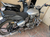 Silver Royal Enfield Bullet Electra