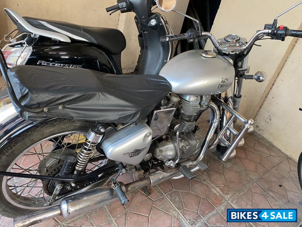 Silver Royal Enfield Bullet Electra