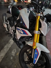 White And Blue BMW G 310 R