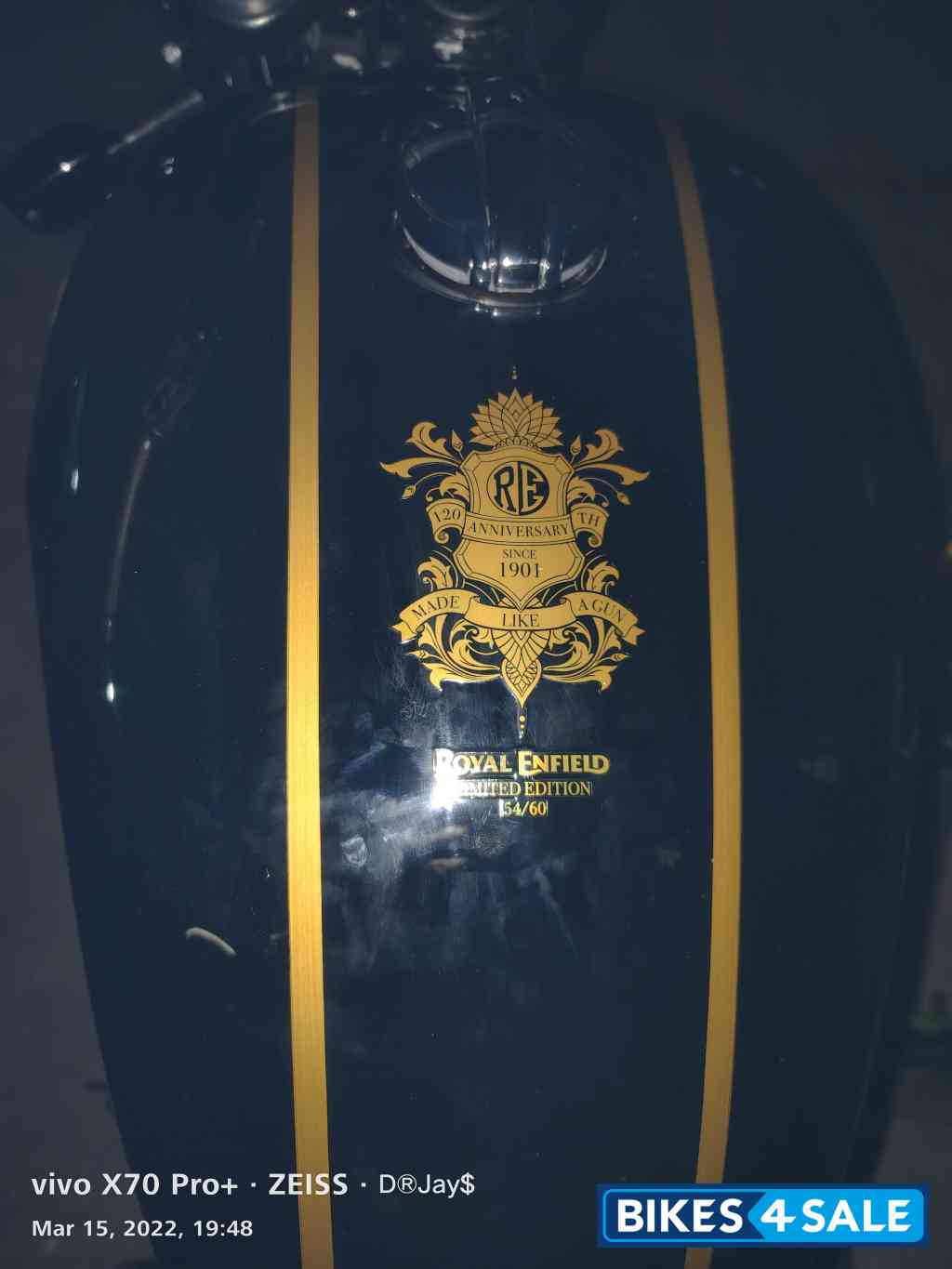 Mirror Black Royal Enfield Interceptor 650 120th Year Anniversary Edition