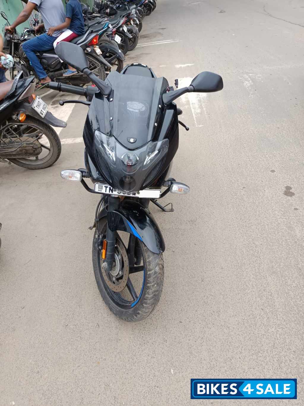 Black And Blue Bajaj Pulsar 220F