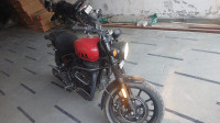 Red Royal Enfield Hunter 350 Metro