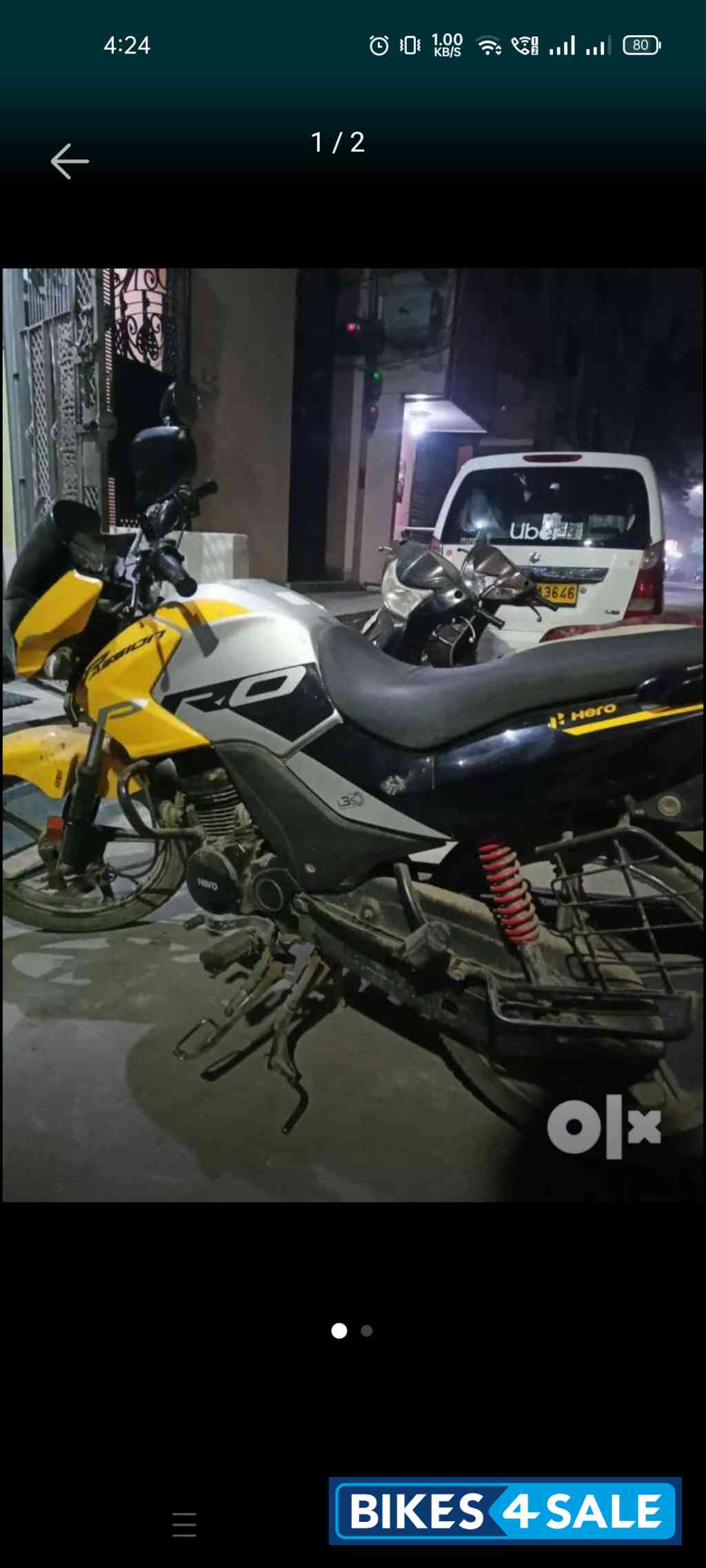 Yellow Hero Passion Pro BS6