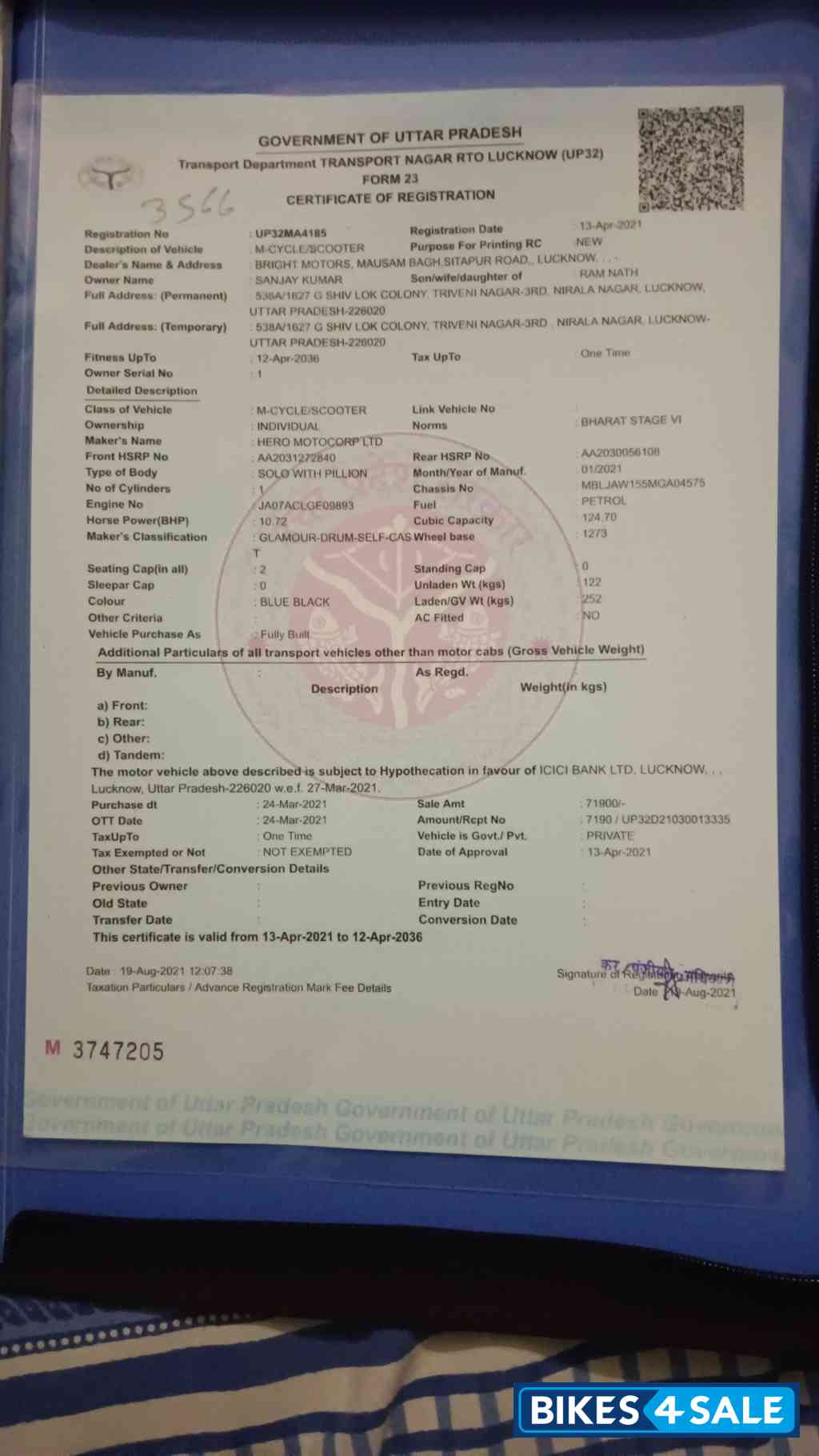 Blue&black Hero Glamour BS6