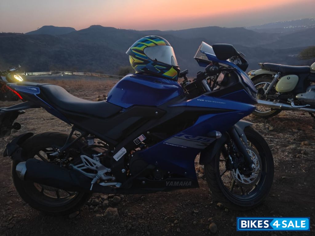 Blue Yamaha YZF R15 V3 BS6