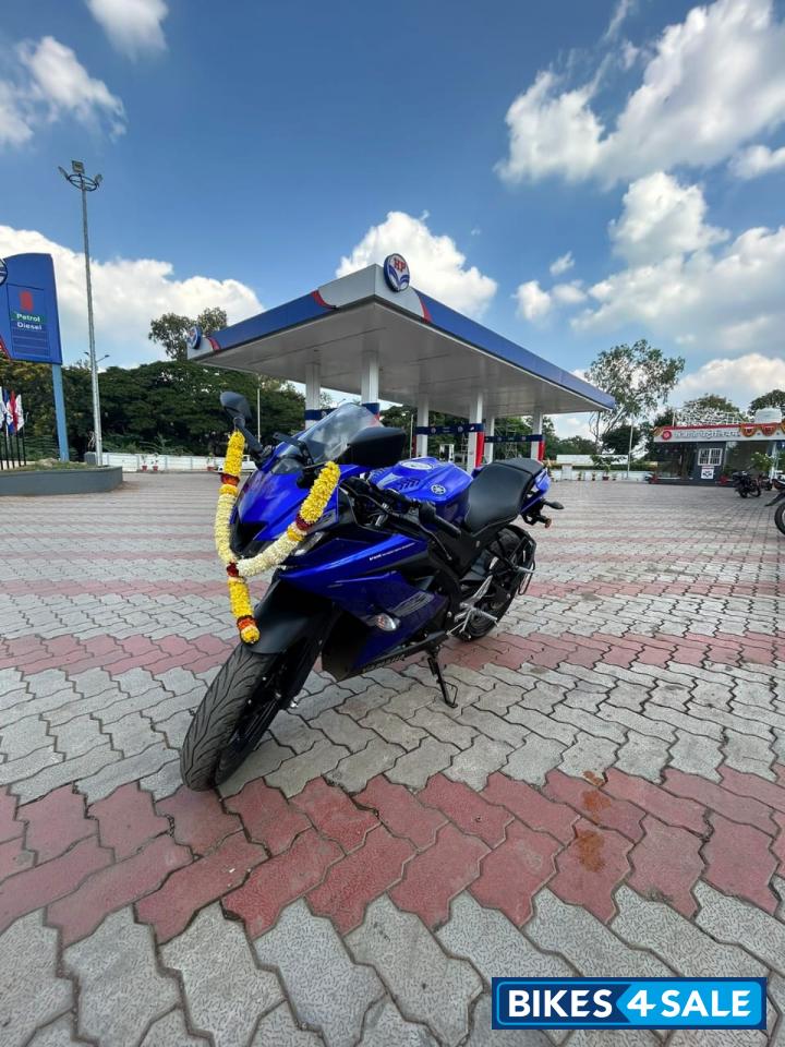 Blue Yamaha YZF R15 V3 BS6