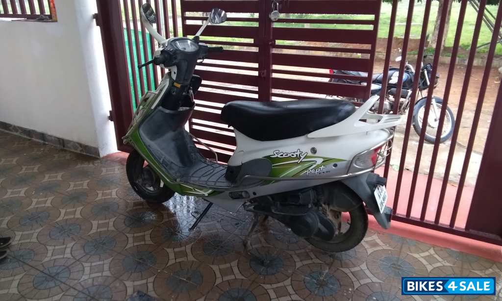 White Green TVS Scooty Pep