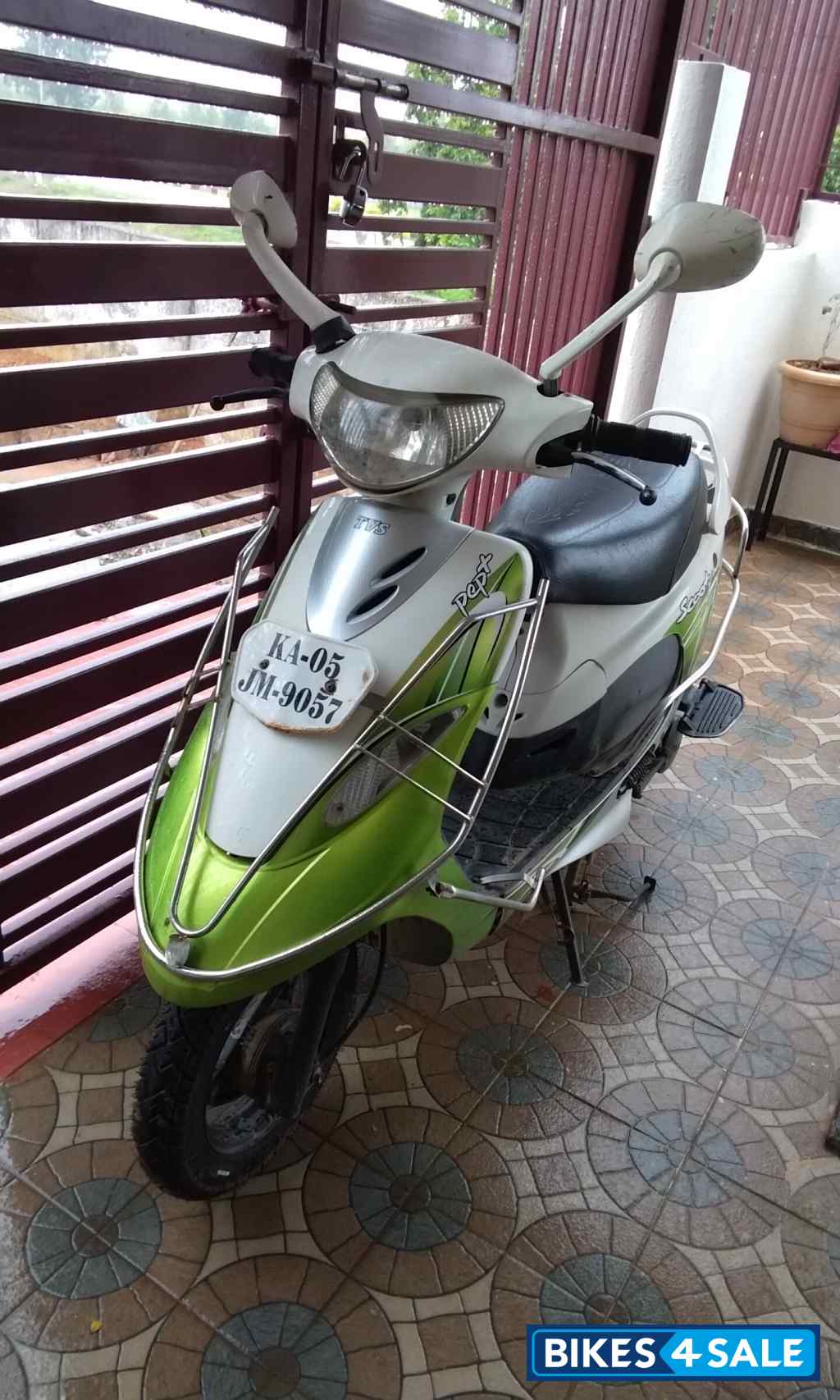 White Green TVS Scooty Pep