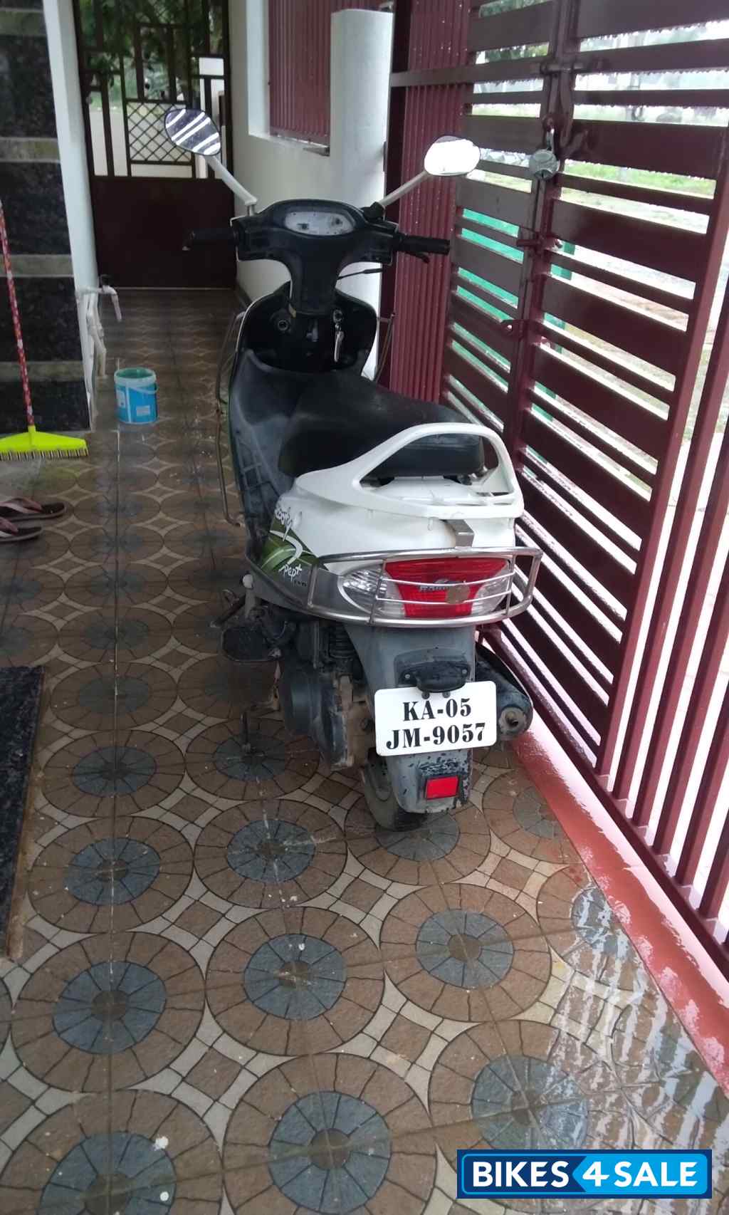 White Green TVS Scooty Pep