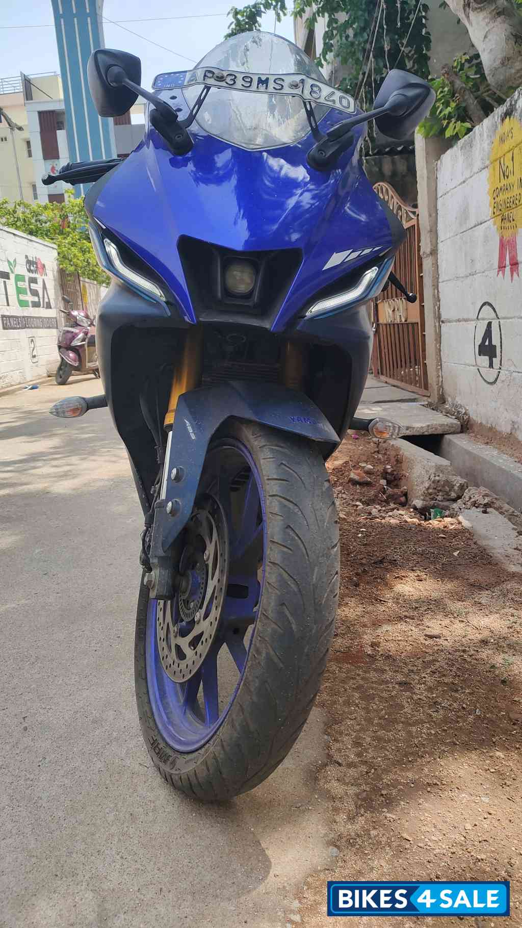 Blue Yamaha R15 V4