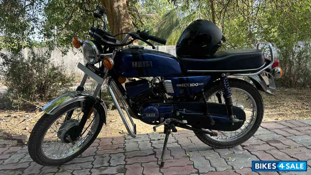 Blue & Black Yamaha RX 100