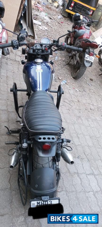 Blue And Silver Yezdi Scrambler Dual Tone