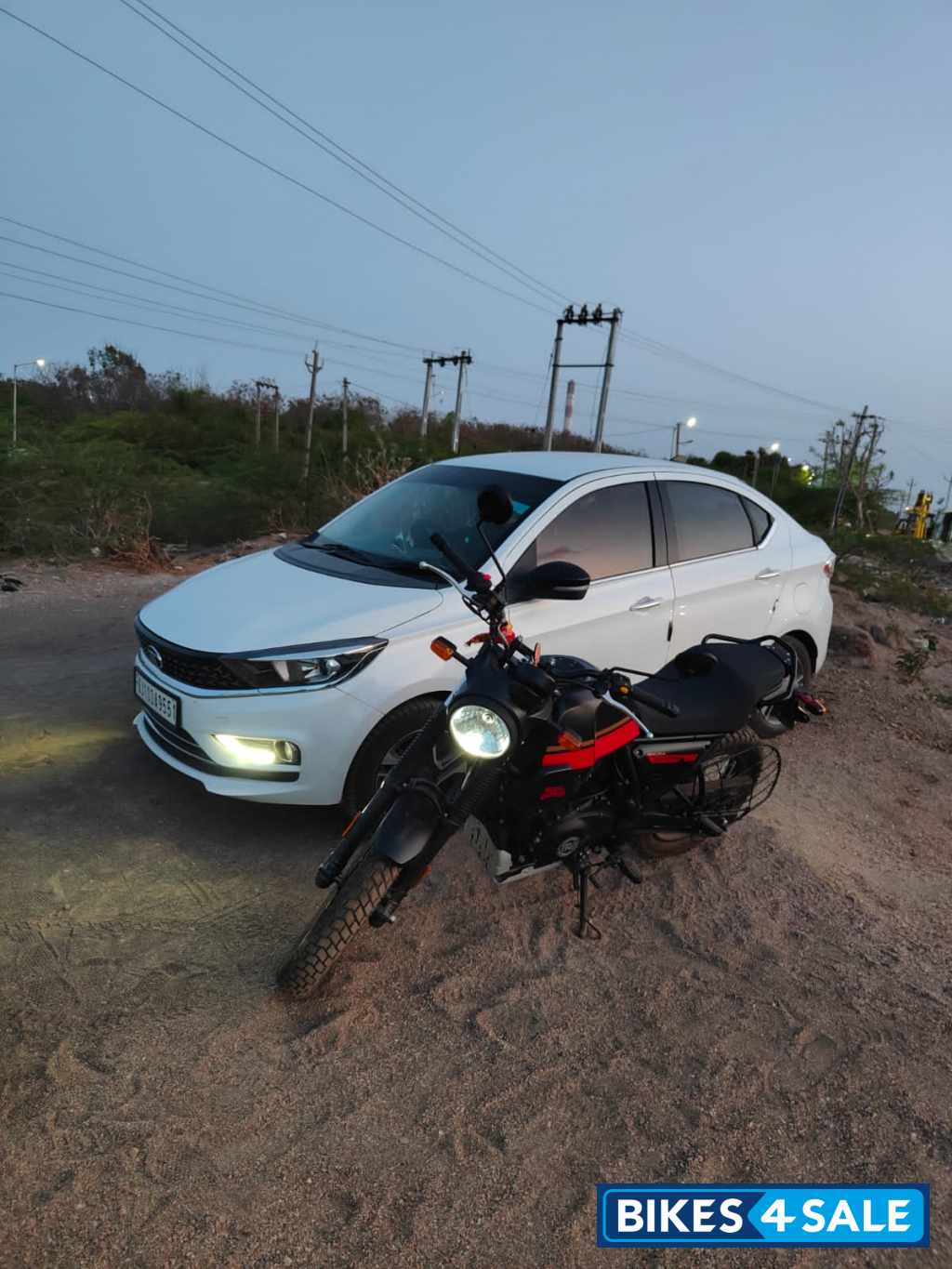 Black Red Royal Enfield Scram 411