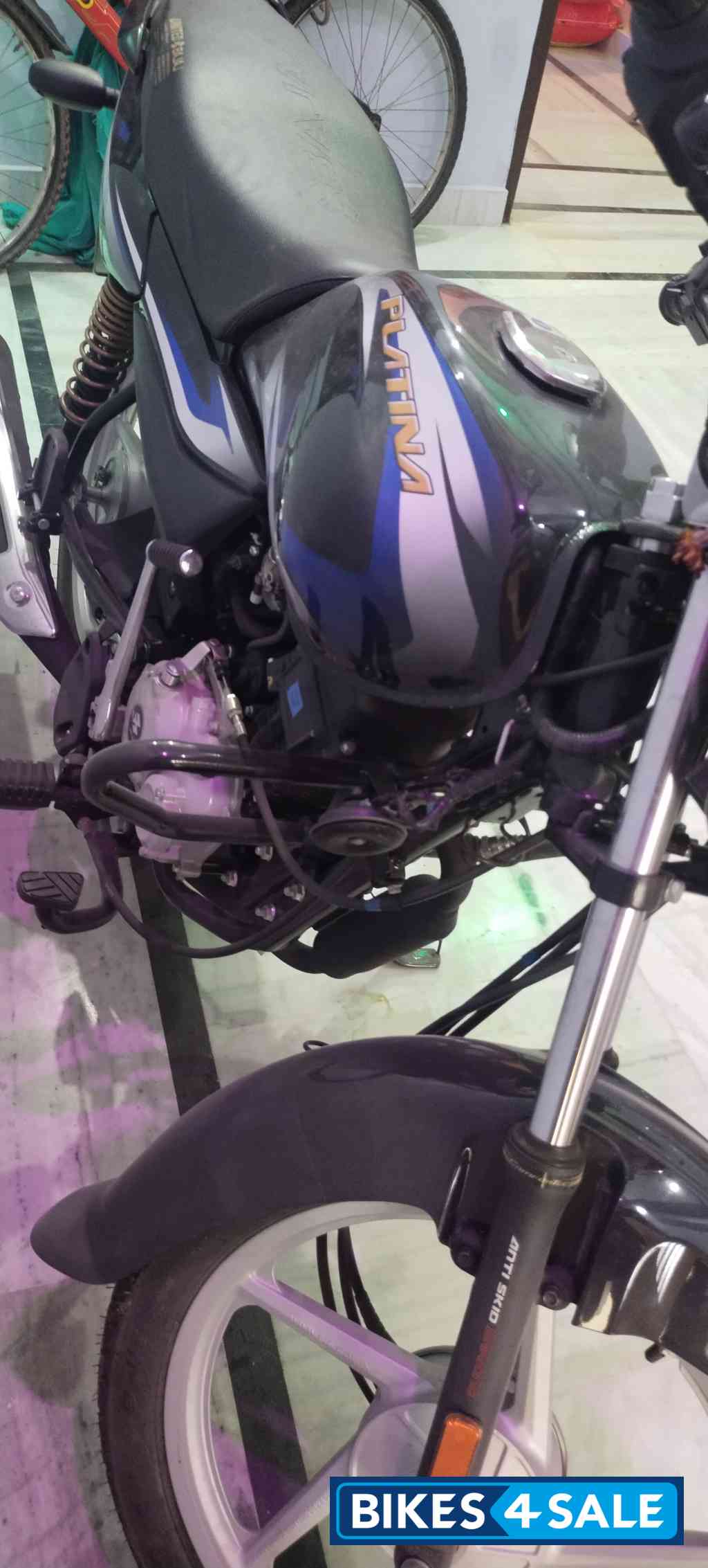 Black And Blue Bajaj Platina 100