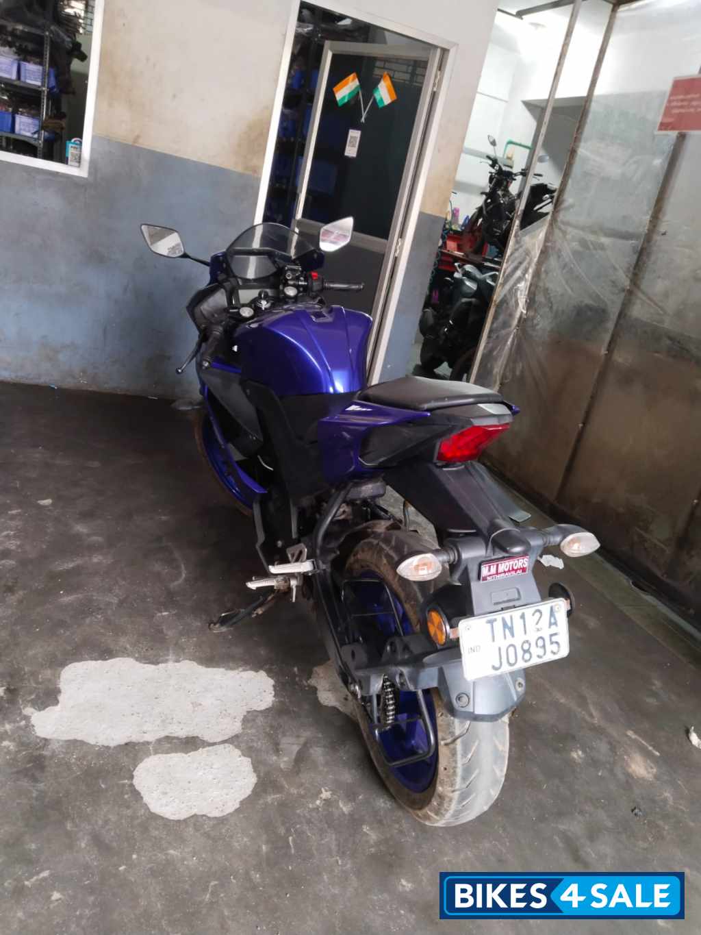 Deep Purplish Blue Yamaha YZF R15 V3 BS6