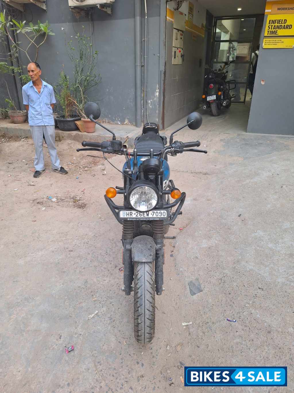 Rebel Blue Royal Enfield Hunter 350 Metro