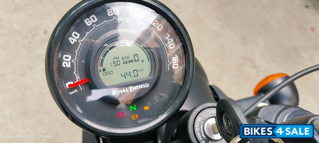 White And Blue Royal Enfield Hunter 350 Metro