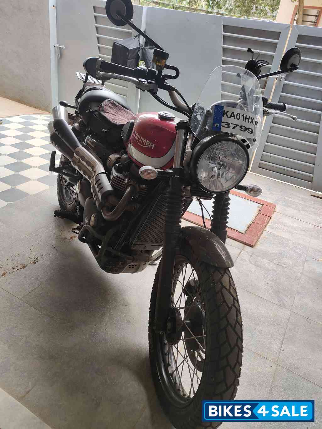 Red Triumph Street Scrambler