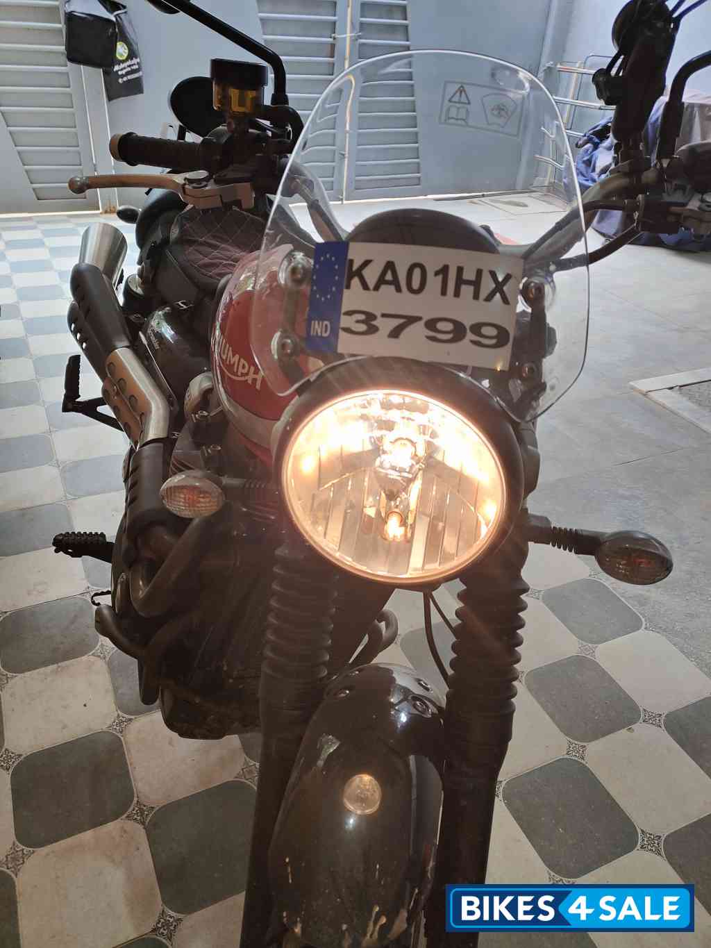 Red Triumph Street Scrambler