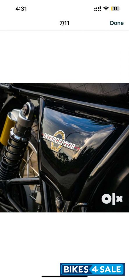 Red And Crome Royal Enfield Interceptor 650 120th Year Anniversary Edition