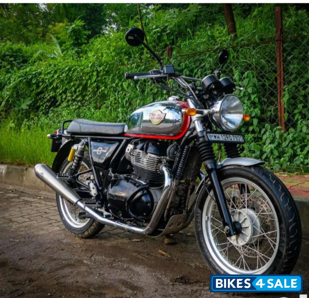 Red And Crome Royal Enfield Interceptor 650 120th Year Anniversary Edition