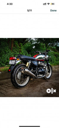 Red And Crome Royal Enfield Interceptor 650 120th Year Anniversary Edition