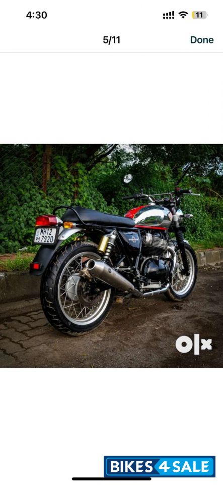 Red And Crome Royal Enfield Interceptor 650 120th Year Anniversary Edition