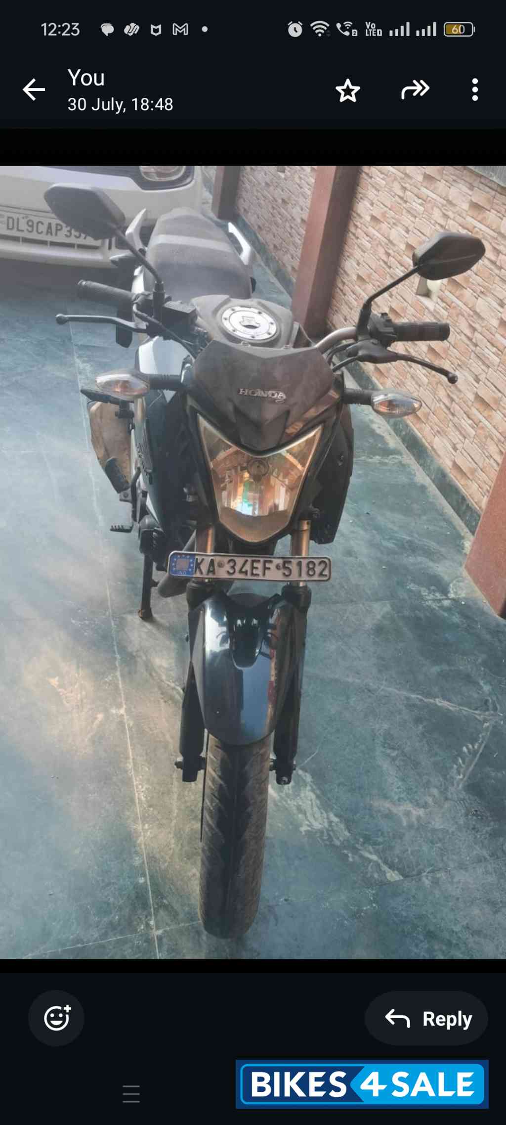 Black Honda CB Hornet 160R ABS