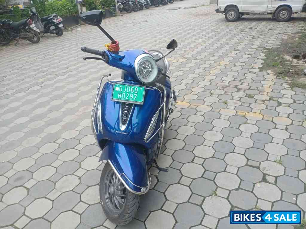 Blue Bajaj Chetak Premium