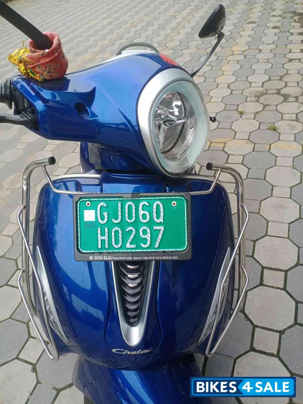 Blue Bajaj Chetak Premium