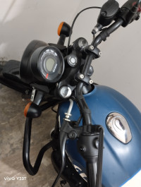 Blue Royal Enfield Hunter 350 Metro