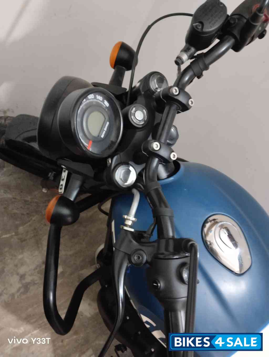 Blue Royal Enfield Hunter 350 Metro