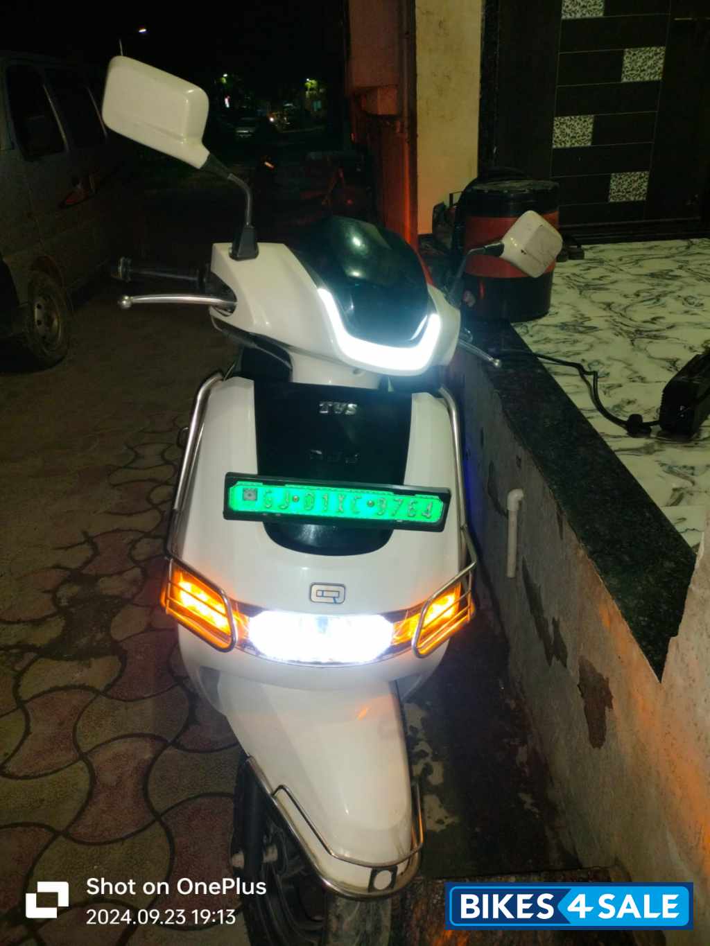 White TVS iQube Electric