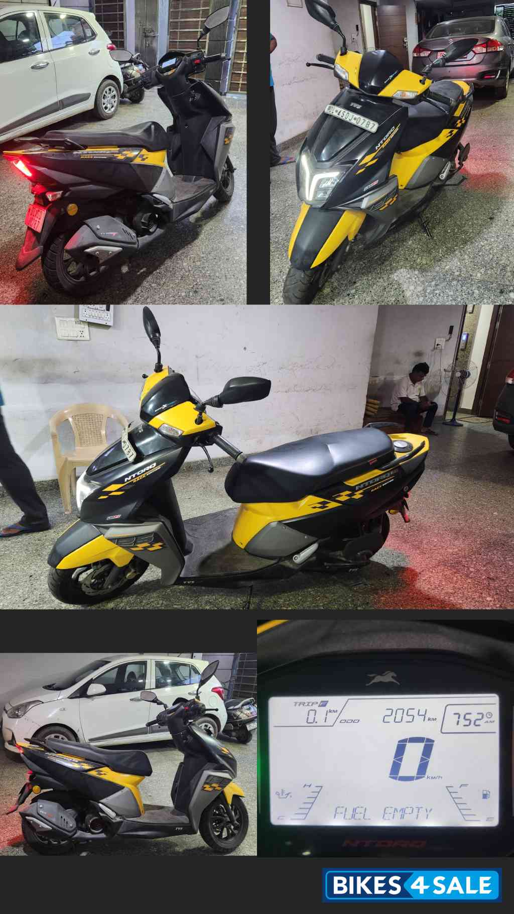 Yellow & Black TVS NTORQ 125 Race Edition