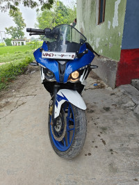 White Blue Bajaj Pulsar RS 200 ABS