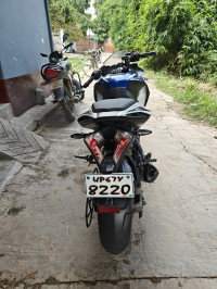 White Blue Bajaj Pulsar RS 200 ABS