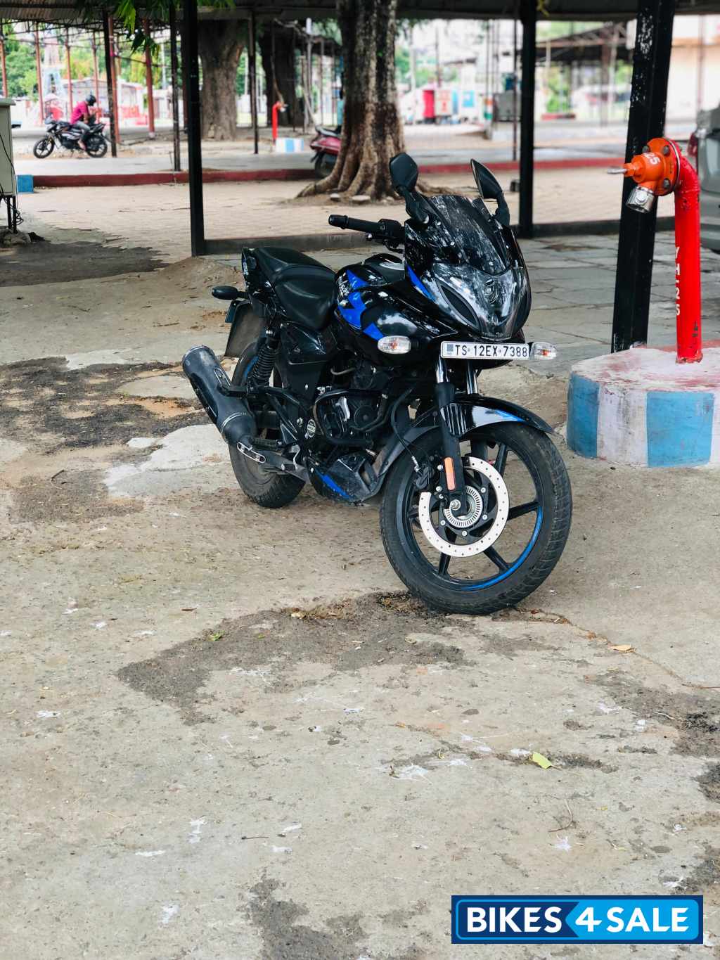 Blue Black Bajaj Pulsar 220F BS6