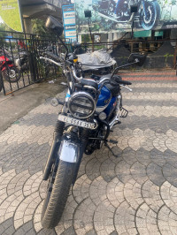 Blue And White Honda CB350 DLX Pro