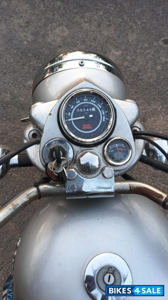 Silver Royal Enfield Bullet Electra