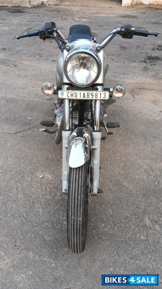 Silver Royal Enfield Bullet Electra