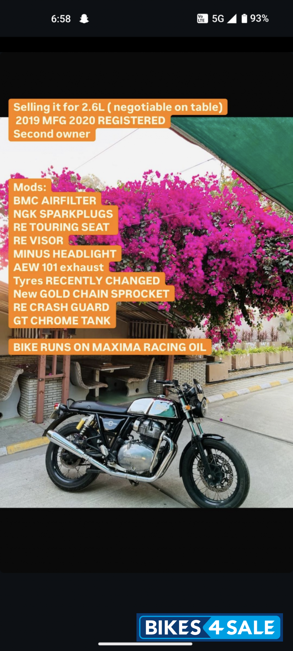 Chrome Royal Enfield Interceptor 650