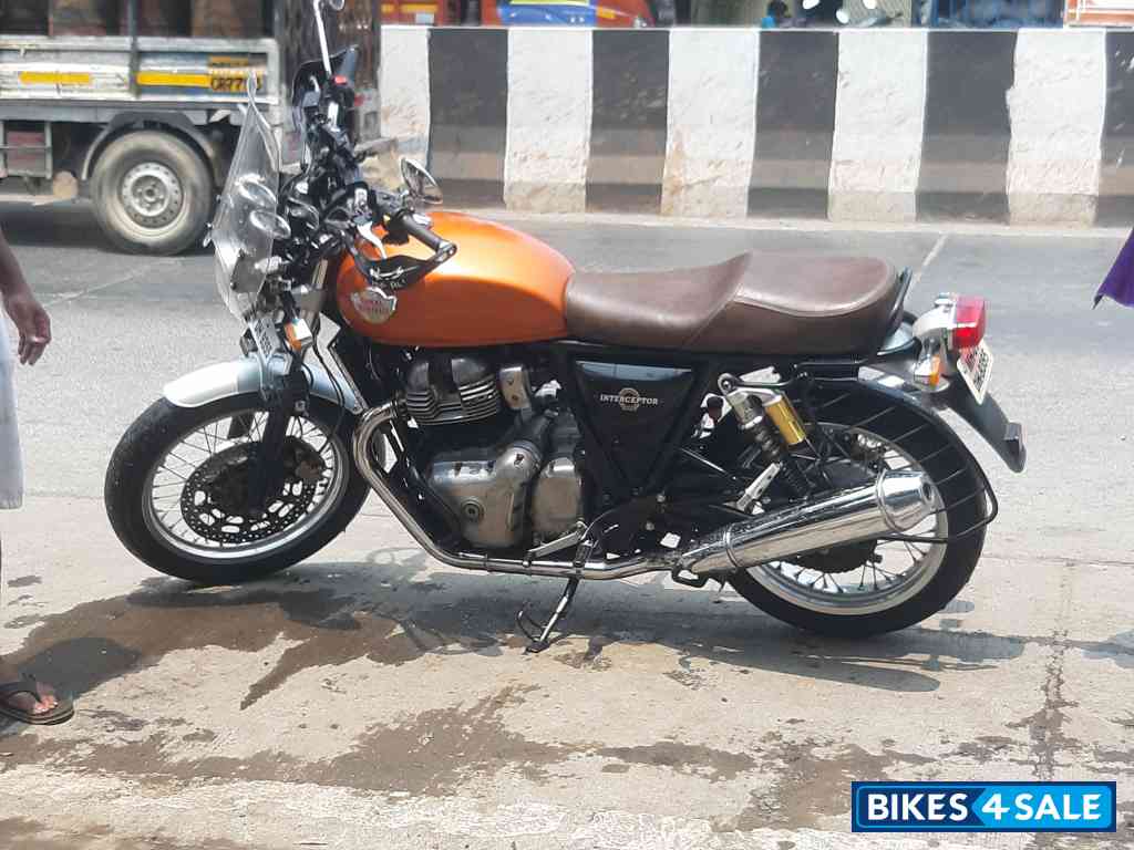 Orange Royal Enfield Interceptor 650 Twin