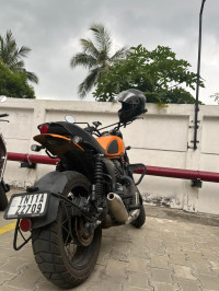 Fire Orange Yezdi Scrambler Dual Tone
