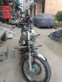 Silver Royal Enfield Bullet Electra