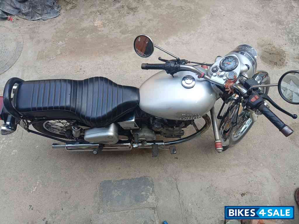 Silver Royal Enfield Bullet Electra