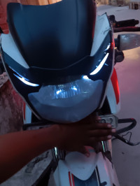 White TVS Apache RTR 180 ABS