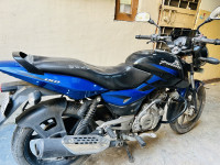 Blue And Black Bajaj Pulsar 150